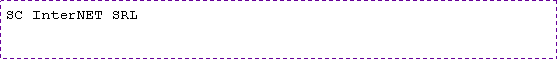 Text Box: SC InterNET SRL
